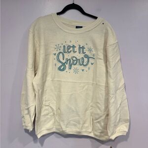 Corded Let it Snow Darling Dream co white‎ sweatshirt